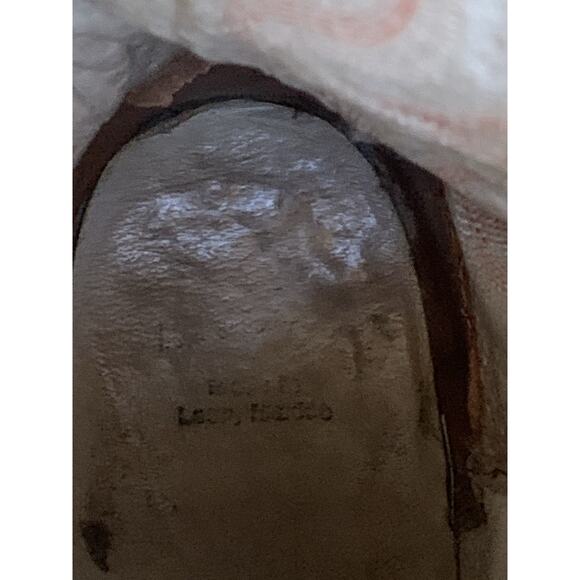 Vintage Ostrich Leather Cowboy Boots 11 D Western Embroidery